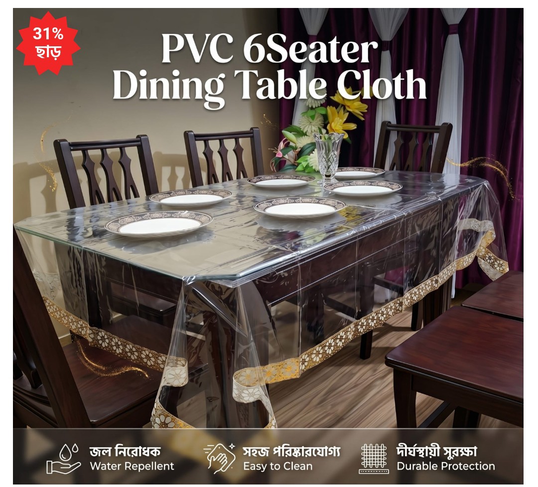 6 pcs  pvc dining table cloth