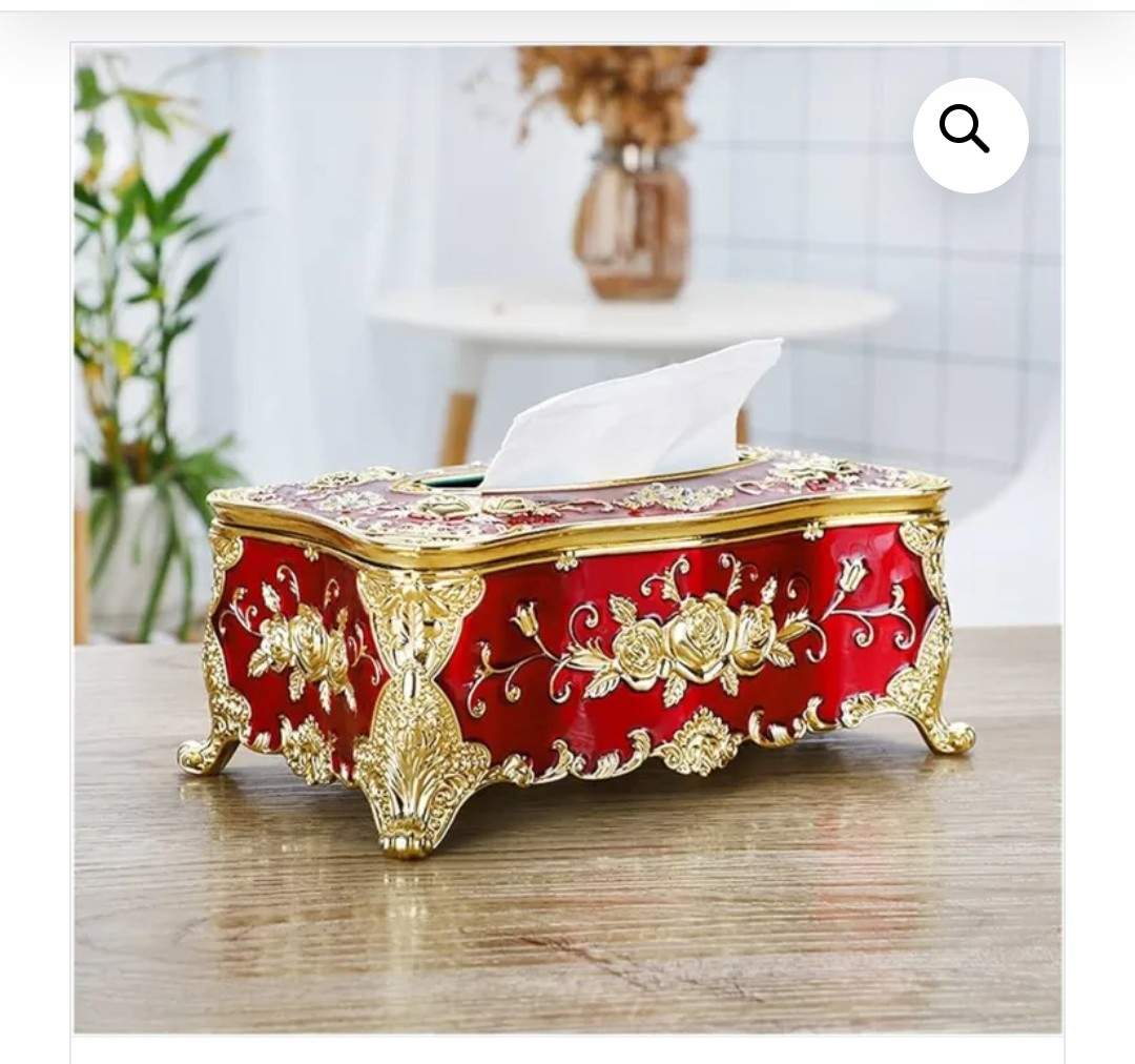 Premium Tissue box holder - Red color