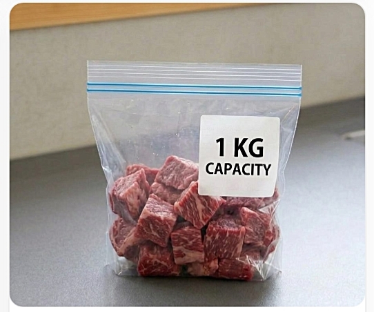 Meat Zipper Poly Bags 25 Pcs -1kg